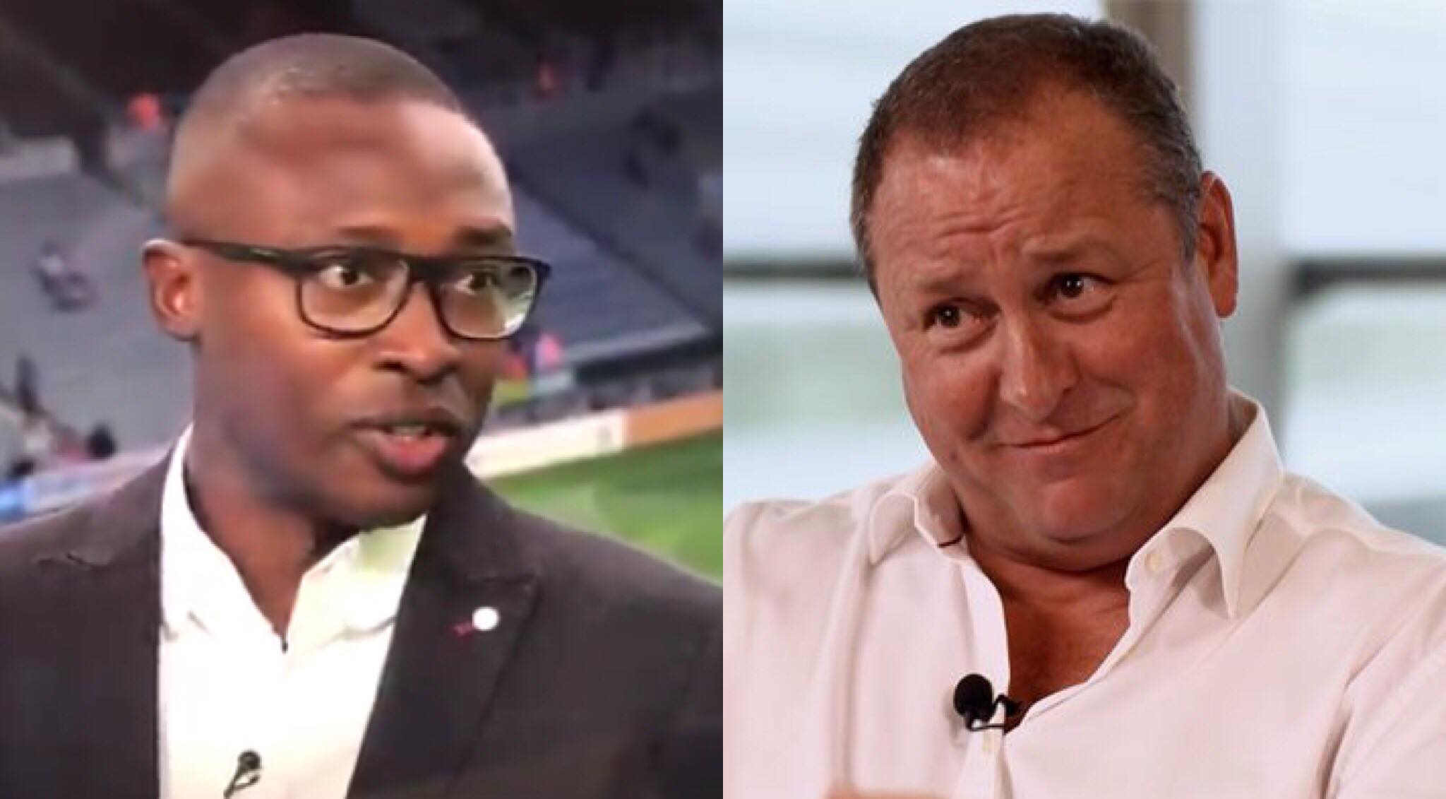 Shola Ameobi makes shameless comments about Mike Ashley live on Sky
