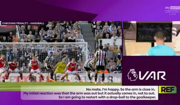 Sky Sports merilis audio VAR dari keputusan kontroversial di St James ‘Park – Rekaman yang menarik