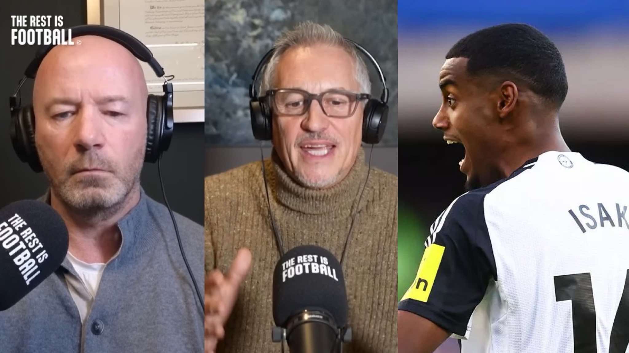 Alan Shearer disagrees with Gary Lineker on Alexander Isak