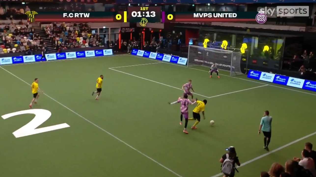 Released Newcastle striker does Isak celebration after scoring on Baller League debut