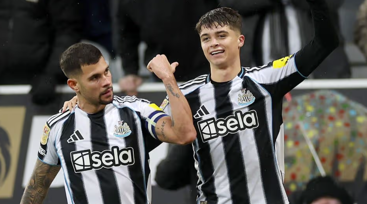 Double injury update on Bruno Guimaraes and Lewis Miley ahead of Aston Villa clash